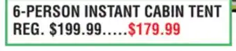 Dunham's Sports 6-PERSON INSTANT CABIN TENT offer