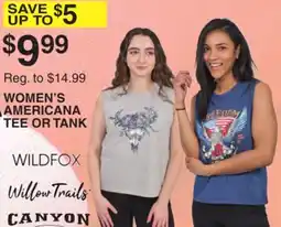 Dunham's Sports WOMEN'S AMERICANA TEE OR TANK offer
