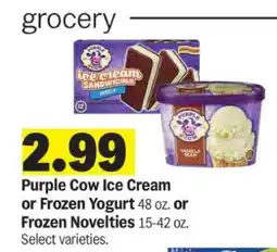 Meijer Purple Cow Ice Cream or Frozen Yogurt or Frozen Novelties offer