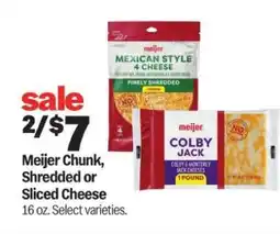Meijer Meijer Chunk, Shredded or Sliced Cheese offer
