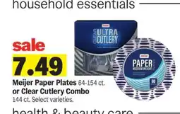 Meijer Meijer Paper Plates or Clear Cutlery Combo offer