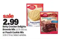 Meijer Betty Crocker Delights Brownie Mix or Pouch Cookie Mix offer