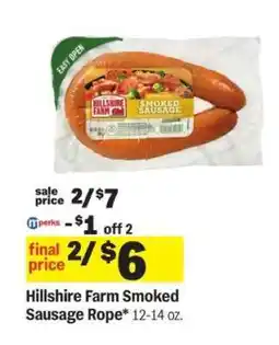 Meijer Hillshire Farm Smoked Sausage Rope offer