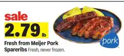 Meijer Fresh from Meijer Pork Spareribs offer