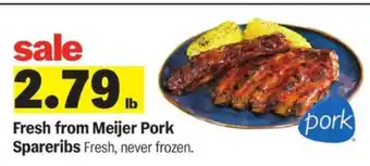 Meijer Fresh from Meijer Pork Spareribs offer