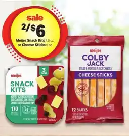 Meijer Meijer Snack Kits or Cheese Sticks offer