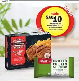 Meijer Boston Market Frozen Meals or Red's Burritos offer