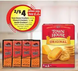 Meijer Town House Crackers, Cheez-It Crackers, Austin Crackers offer