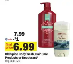 Meijer Old Spice Body Wash, Hair Care Products or Deodorant offer