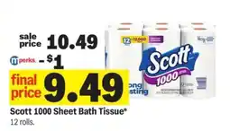 Meijer Scott 1000 Sheet Bath Tissue offer