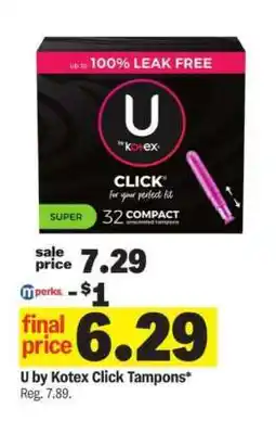 Meijer U by Kotex Click Tampons offer