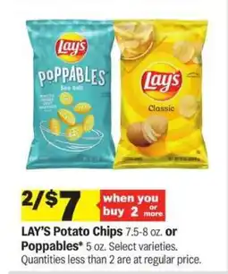 Meijer Lay's Potato Chips or Poppables offer