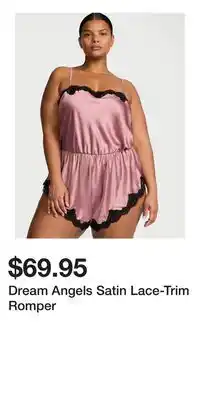 Victoria's Secret Dream Angels Satin Lace-Trim Romper offer