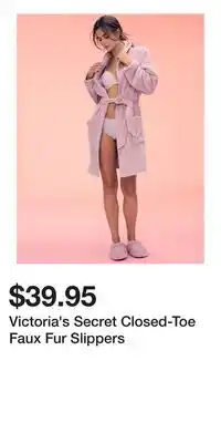 Victoria's Secret Victoria's Secret Closed-Toe Faux Fur Slippers offer