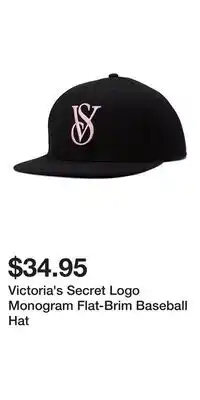 Victoria's Secret Victoria's Secret Logo Monogram Flat-Brim Baseball Hat offer