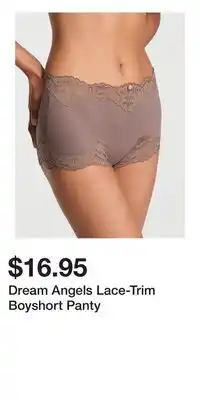 Victoria's Secret Dream Angels Lace-Trim Boyshort Panty offer