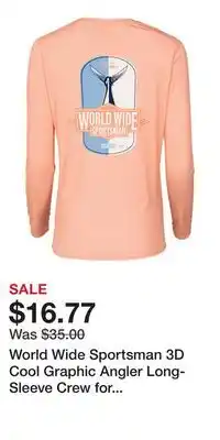 Cabela's World Wide Sportsman 3D Cool Graphic Angler Long-Sleeve Crew for Ladies offer