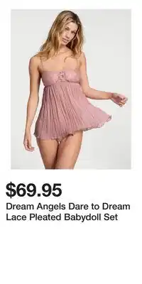 Victoria's Secret Dream Angels Dare to Dream Lace Pleated Babydoll Set offer