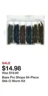 Cabela's Bass Pro Shops 84-Piece Stik-O Worm Kit offer