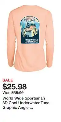 Cabela's World Wide Sportsman 3D Cool Underwater Tuna Graphic Angler Long-Sleeve Shirt for Ladies offer