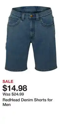 Cabela's RedHead Denim Shorts for Men offer