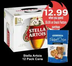 Hy-Vee Stella Artois 12 Pack Cans offer
