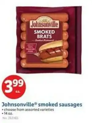 Lidl Johnsonville smoked sausages offer