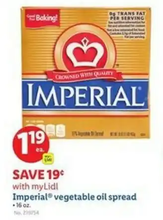 Lidl Imperial vegetable oil spread offer
