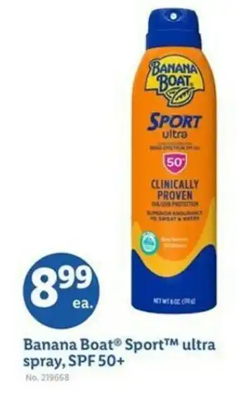 Lidl Banana Boat Sport ultra spray, SPF 50+ offer