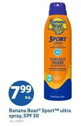 Lidl Banana Boat Sport ultra spray, SPF 30 offer