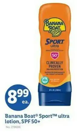 Lidl Banana Boat Sport ultra lotion, SPF 50+ offer