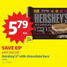 Lidl Hershey's milk chocolate bars offer