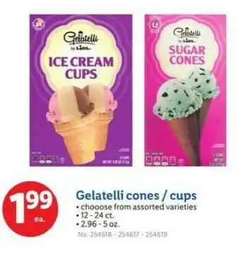 Lidl Gelatelli cones cups offer