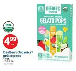 Lidl Deebee's organics gelato pops offer