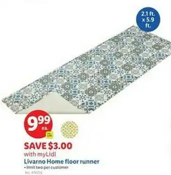 Lidl Livarno home floor runner offer