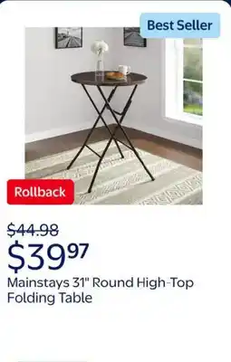 Walmart Mainstays round high-top offer