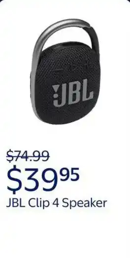 Walmart JBL Clip 4 Speaker offer