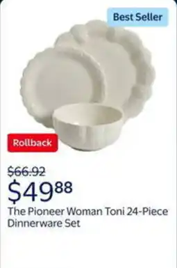 Walmart The pioneer woman toni dinnerware set offer