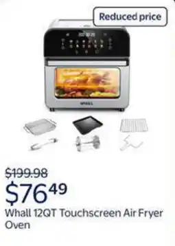 Walmart Whall 12QT touchscreen air fryer oven offer