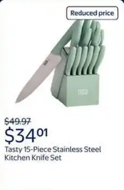 Walmart Tasty Stainless Steel Kitchen Knife Set offer