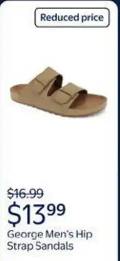 Walmart George men's hip strap sandals offer