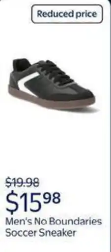 Walmart Men's no boundaries soccer sneaker offer