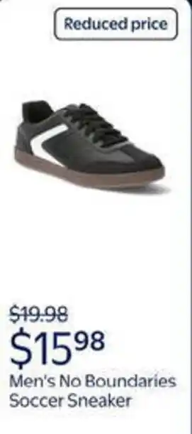 Walmart Men's no boundaries soccer sneaker offer