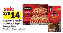 Meijer Stouffer's Family Size or Air Fryer Frozen Meal offer