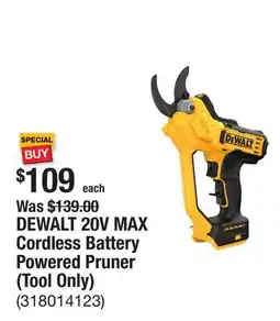 The Home Depot DEWALT 20V MAX Cordless Battery Powered Pruner (Tool Only) offer