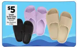 Dollar General Sandals for the Family offer
