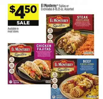 Dollar General El Monterey Fajitas or Enchiladas offer