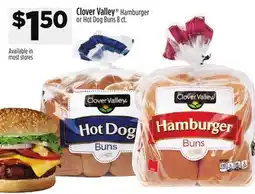 Dollar General Clover Valley Hamburger or Hot Dog Buns offer