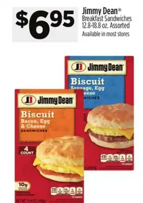 Dollar General Jimmy Dean Breakfast Sandwiches offer