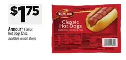 Dollar General Armour Classic Hot Dogs offer